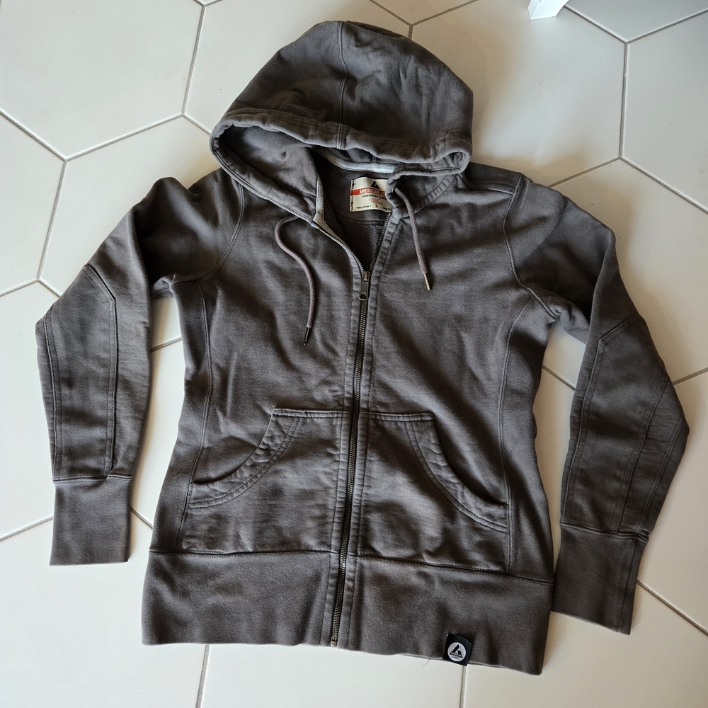 American Giant Charcoal Women's Zip-Up Hoodie